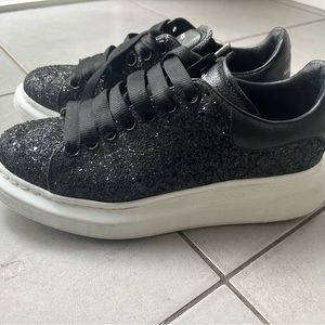Alexandre Mc QUEEN Women's Glitter Oversized Sneaker in Black